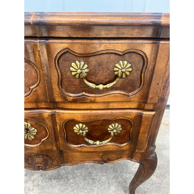 Brass French 19th Century Louis XV Walnut Chest of Drawers For Sale - Image 8 of 8