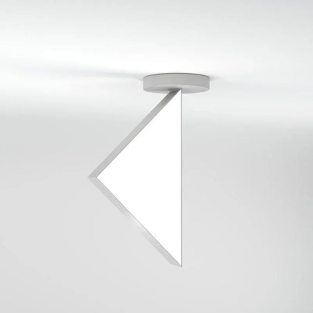 Flat Circle Triangle Brass Ceiling Light by Atelier Areti For Sale - Image 4 of 7