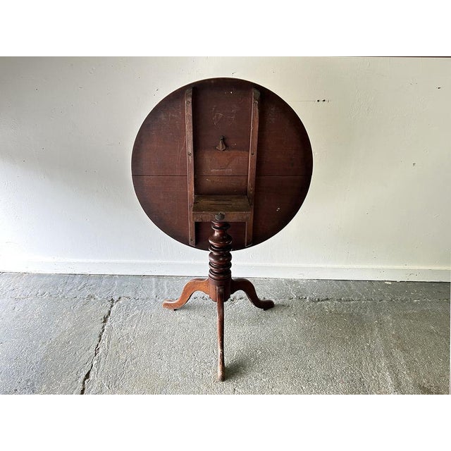 Antique Georgian English Oak Tilt-Top Tripod Base Table For Sale - Image 6 of 7