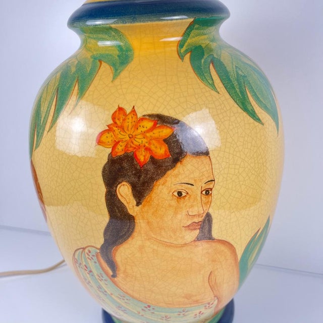 Large Ceramic Table Lamp by L. Drimmer, 1950s-1960s For Sale - Image 9 of 16