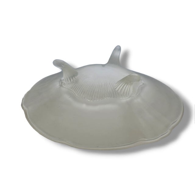 Lancaster Glass Depression Era Bowl Kay's Line Satin 3 Toed Bowl For Sale - Image 10 of 13