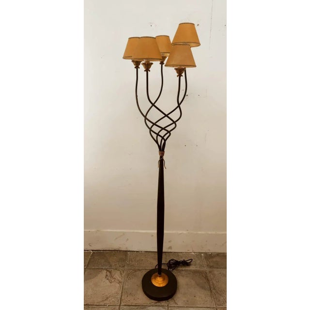 Floor Lamp with Parchment Lampshades For Sale - Image 11 of 18