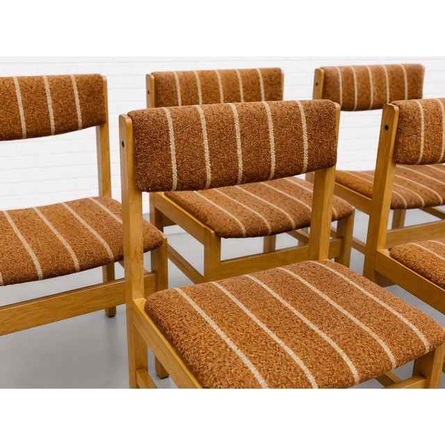 Brown Set of 5 Mid Century Modern Oak Dining Chairs, Made in Denmark, C. 1960s For Sale - Image 8 of 16