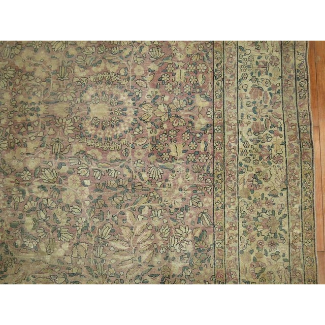 Antique Zabihi Collection Kerman Lavender Color Room Size Rug - 8'7" x 12' For Sale - Image 10 of 10