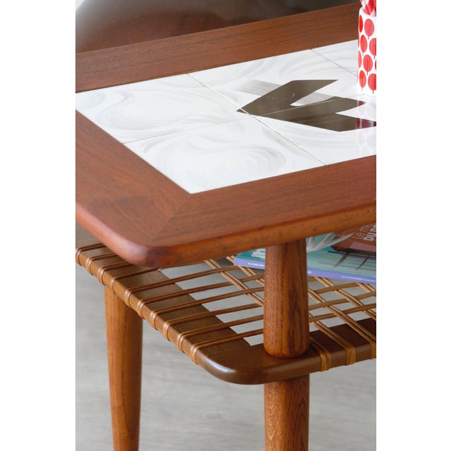 Wood Vintage Teak and Ceramic Coffee Table from Gemina Møbler, 1960s For Sale - Image 7 of 15