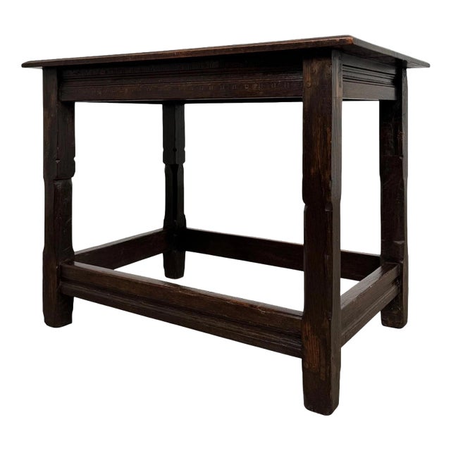 18th Century Antique English Georgian Joined Oak Side Table For Sale