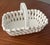 Mid-Century Modern Mid-Century Vintage Italian Woven Ceramic Handled Basket For Sale - Image 3 of 9