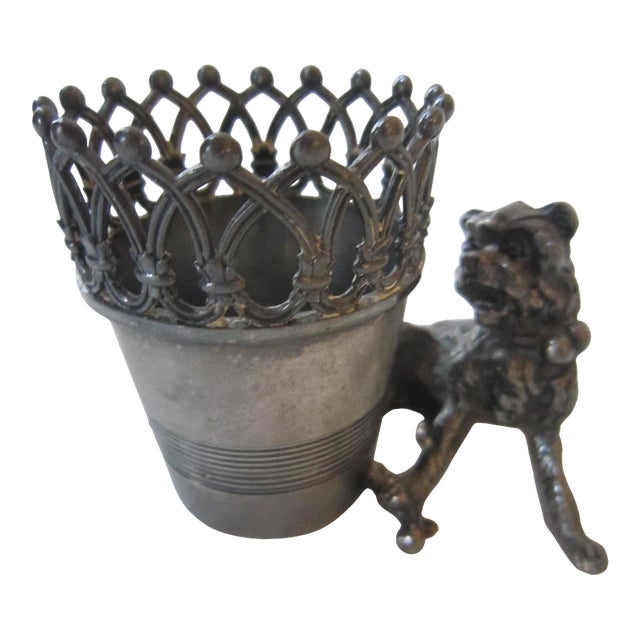 Antique James W. Tufts Toothpick Holder Dog For Sale
