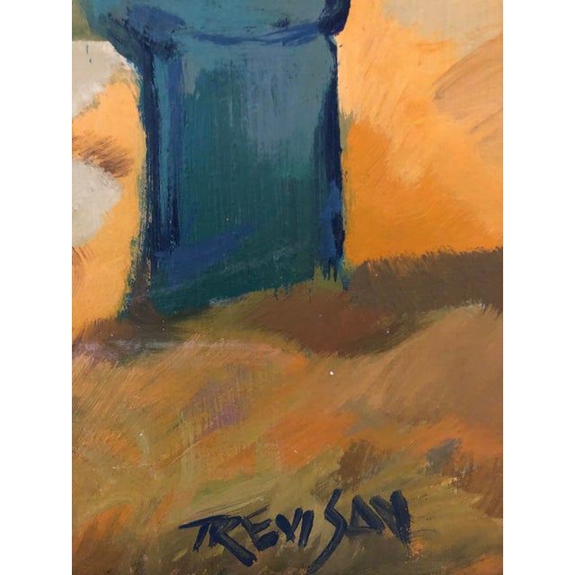 Modern Trevisan, Paysage italien avec pont, Oil on Wood, Framed For Sale - Image 3 of 11