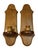 Wood wall sconce pair for candles - a glass globe (not included) would add a classic design touch. These are a medium...