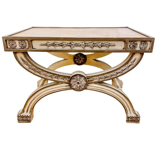 Heritage 1960s Regency Style Curule Side Table by Heritage For Sale - Image 4 of 10