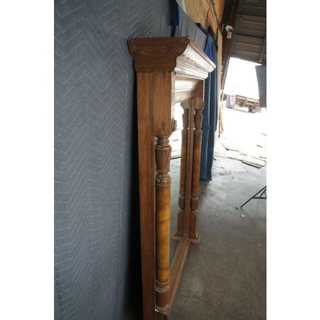 Late 19th Century Antique Victorian Renaissance Revival Walnut Burl Pier Over Mantel Wall Mirror For Sale - Image 5 of 15