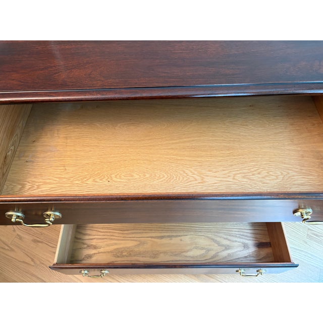 1980s Colonial Walnut Chest of Drawers For Sale - Image 9 of 13