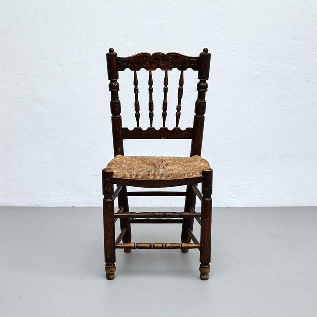 Rustic Rustic Wood French Chairs, 1950s, Set of 4 For Sale - Image 3 of 18