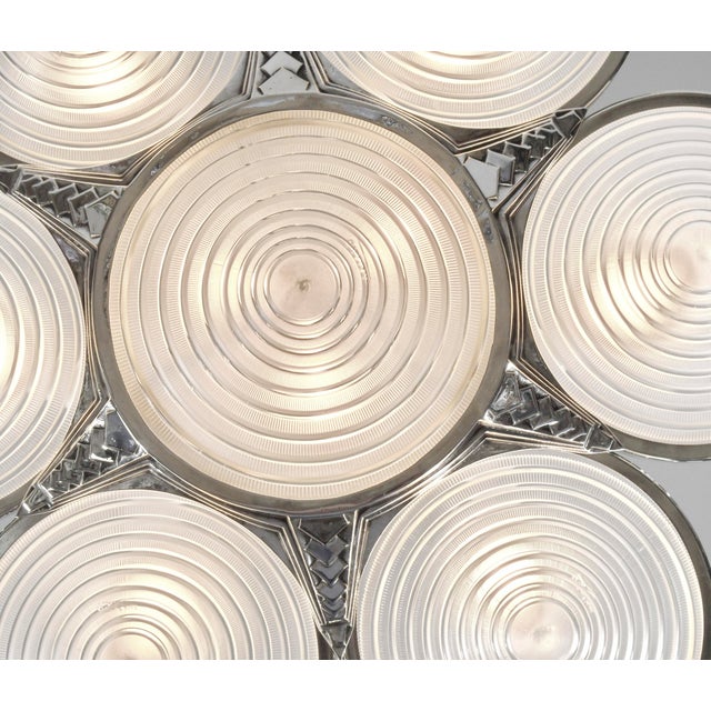 French Art Deco Chandelier by Georges Leleu - 1930 France For Sale - Image 9 of 17
