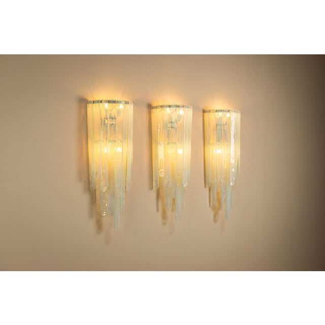Large LP 242 Wall Lights in Opaline by Carlo Nason for Mazzega, 1970s, Set of 3 For Sale - Image 15 of 15