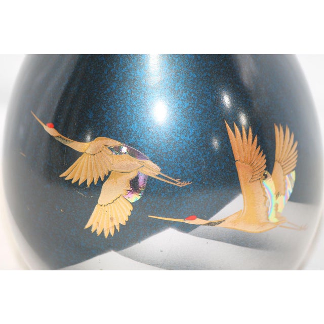 Beautiful, Elegant Vintage Japanese Houn-Style Takaoka Cast Bronze Vase For Sale - Image 9 of 11