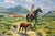 Late 20th Century Late 20th Century Western Cowboy on Horse Oil Painting on Canvas 55" x 43" Signed 'S. T. Cesent' in Gold Gilt Frame For Sale - Image 5 of 18