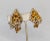 Kramer Vintage 1950s Signed Kramer Goldtone Faux-Citrine Leaf Clip Earrings-2 Pieces For Sale - Image 4 of 8