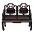 Vintage Chinese Fujian Double Seat Wood Opera Bench With Back For Sale