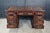 Vintage Hekman Mahogany Tooled Leather Top Executive Kneehole Office Desk 60" For Sale - Image 10 of 18