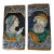 Pair of Italian Majolica Portrait Tiles, Renaissance Revival Figures For Sale
