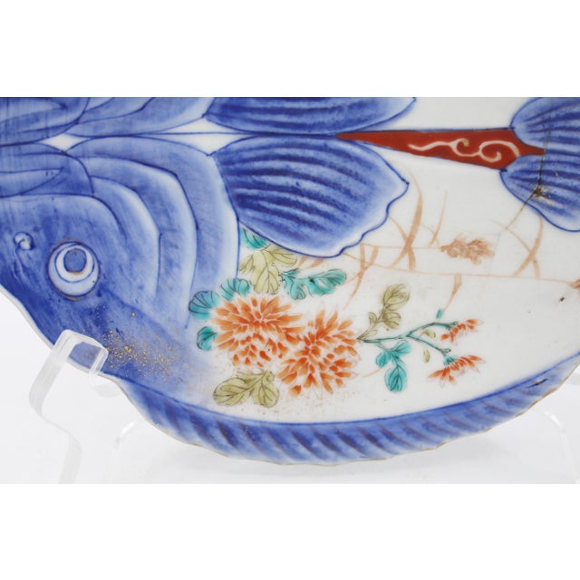 Ceramic Circa 1880 Japanese Imari Fish Plate For Sale - Image 7 of 7
