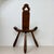 Spanish Brutalist Hand Carved Oak Tripod Chair, 1970s For Sale - Image 9 of 18