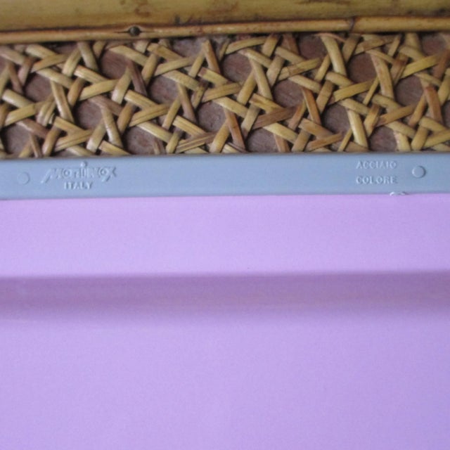 1970s 1970s Vintage Morinox Italy Pastel Enamel Tray For Sale - Image 5 of 6