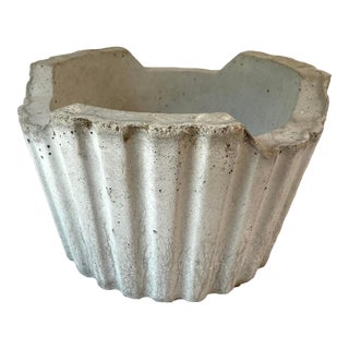 Vintage Brutalist Concrete Planter For Sale