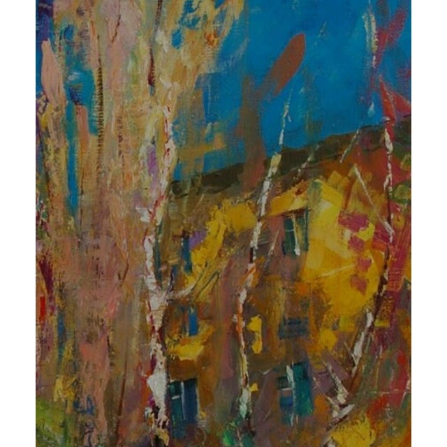 Realism Antique Autumn Cityscape Oil Painting, Ukrainian Soviet Art 81-70 For Sale - Image 3 of 6