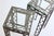 Metal Pair of Pedestal Tables With Metalwork Frames and Glass Tops, Indoor/Outdoor For Sale - Image 7 of 15