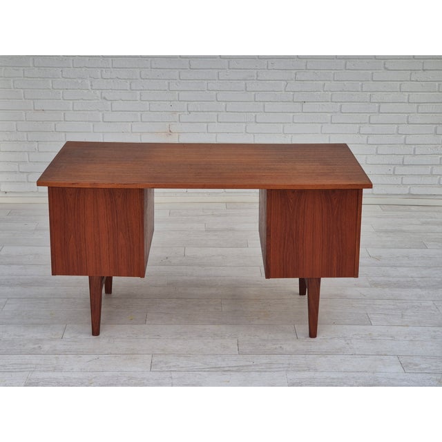Wood Vintage Danish Teak Desk, 1960s For Sale - Image 7 of 18
