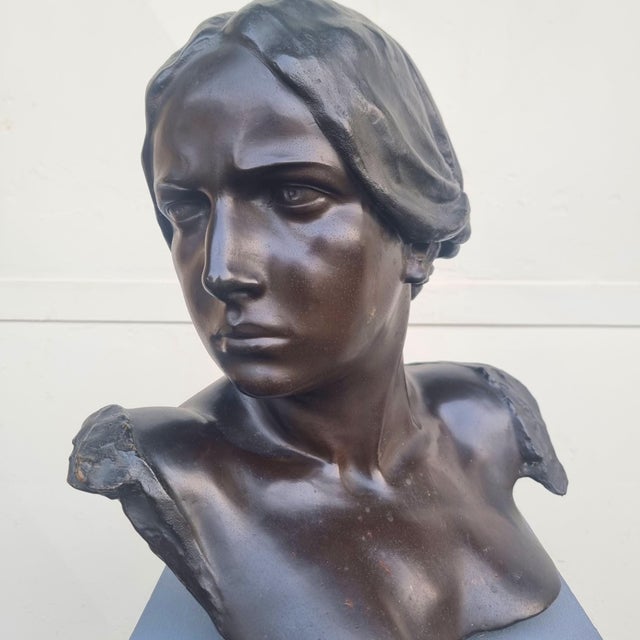 Sculpture of a Female Bust, 1860, Bronze For Sale - Image 4 of 11