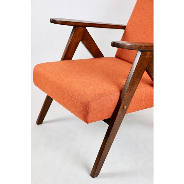 Vintage VAR B-310 Armchair in Orange-Brown Structural Fabric For Sale - Image 9 of 11