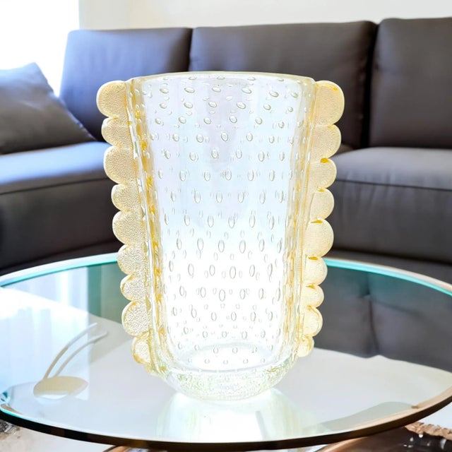 Vase in Crystal Gold and Murano Glass from YourMurano For Sale - Image 4 of 13