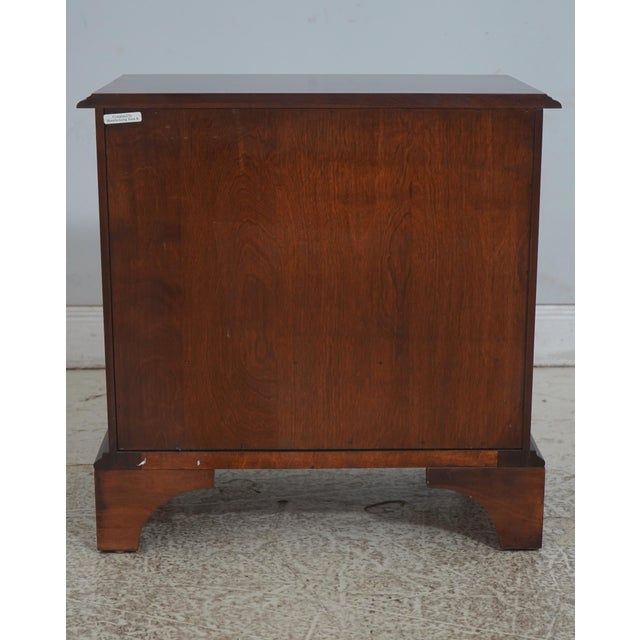 1980s Harden 1 Drawer Cherry Georgian Style Nightstand For Sale - Image 17 of 18