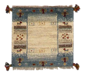Genuine Persian Gabbeh Scatter Rug - 1′3″ × 1′3″