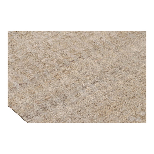 Rug & Kilim’s Oversized Contemporary Textural Rug in Beige-Brown and Gray Tones For Sale