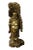 Gold Painted Carved Wood Happy Buddha Figure For Sale