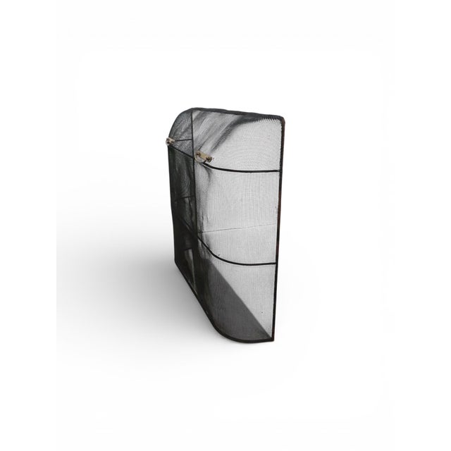 Metal Vintage Fireplace Screen Spark Gard For Sale - Image 7 of 9