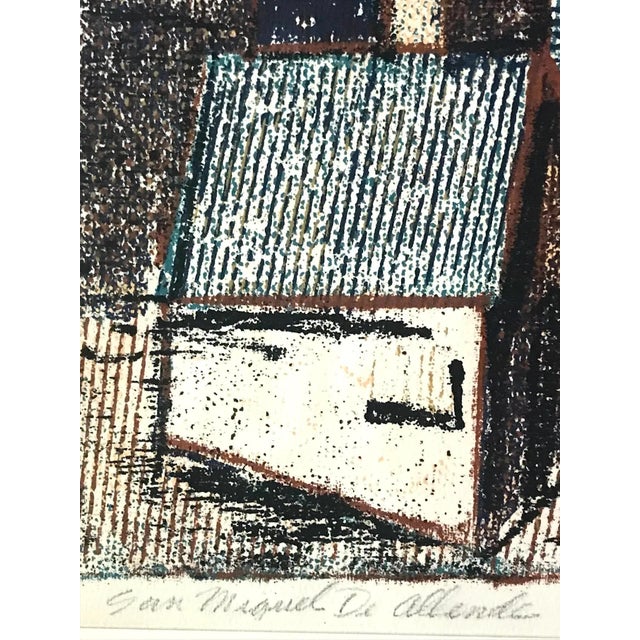 Vintage Expressionist Woodblock Print "San Miguel De Allende" by Harry Sternberg For Sale In New York - Image 6 of 8