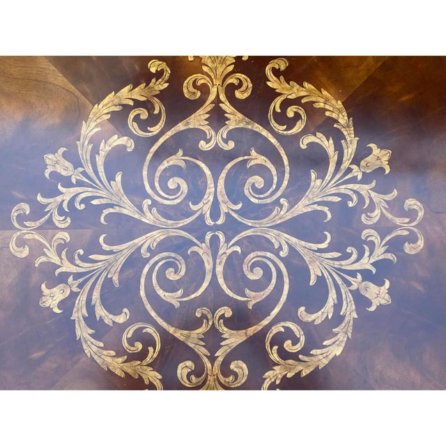 Square Western Claw Legs Veneer Pattern Coffee Table For Sale - Image 10 of 12