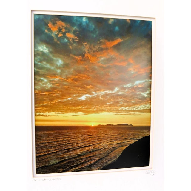 Coastal Pacific Sunset Seaside Coastal Photography, Framed Limited Edition, Large Scale Format For Sale - Image 3 of 3