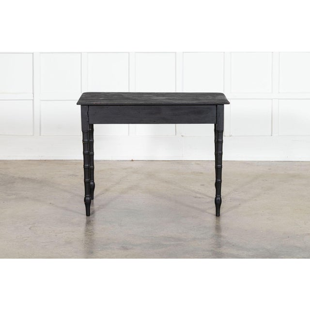 19th Century English Faux Bamboo Bleached Pine Side Table, 1820s For Sale - Image 13 of 14
