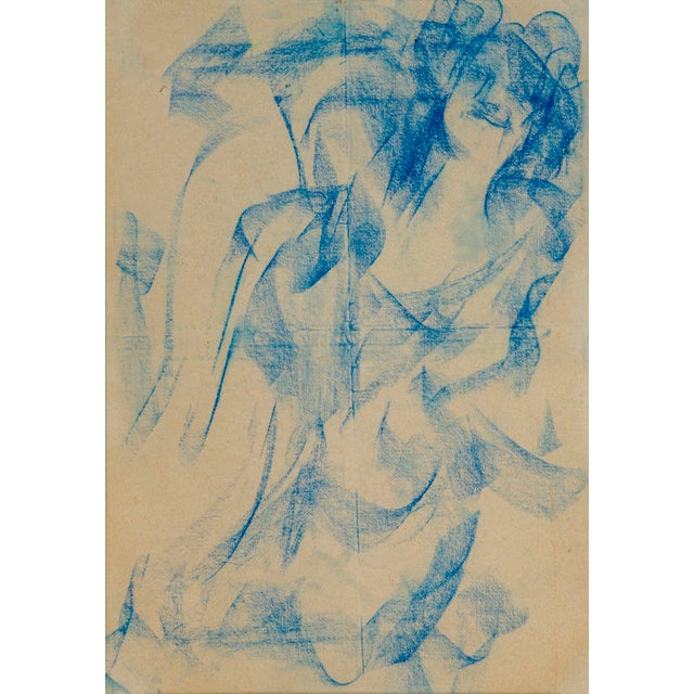 1920s Antonio Mancini, Composition, 20th Century, Pastel Drawing For Sale - Image 5 of 7
