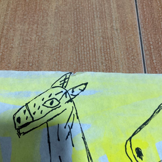 1970s Vintage Edith Issac Rose Animal Ink Drawing For Sale - Image 5 of 9