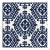 Schumacher Omar Embroidery Fabric in Navy For Sale