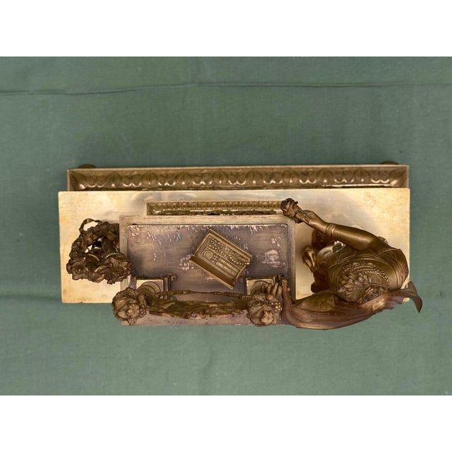 Empire Mantel Clock in Mercury-Gilt Bronze, France, Early 19th Century For Sale - Image 10 of 11