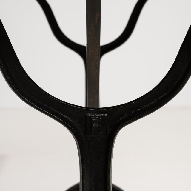 Cast Iron Bistro Table with Oak Top, Antique, France, 20th Century For Sale - Image 9 of 13